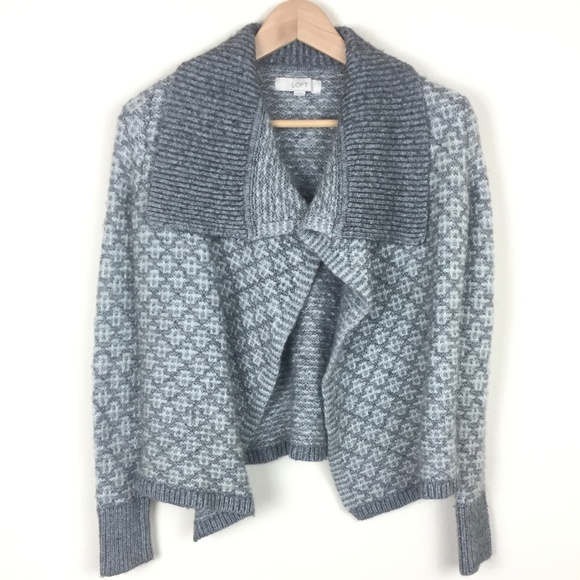 LOFT Sweaters - Ann Taylor LOFT Wool Mohair Open Front Cardigan